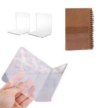 2x PRZEZROCZYSTA PODSTAWKA NA KSIĄŻKI GRY Z PLEXI