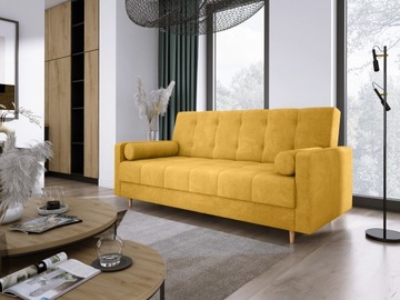 Wersalka FRIGA sofa rozkładana z funkcją spania złota