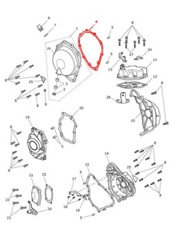 Прокладка крышки сцепления Triumph T1260258 PL
