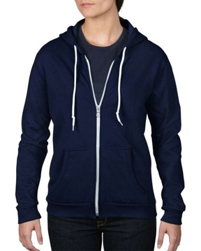 BLUZA z KAPTUREM rozpinana na zamek ANL71 GN L/40