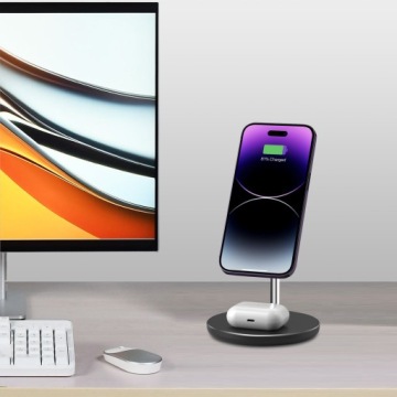 ИНДУКТИВНОЕ ЗАРЯДНОЕ УСТРОЙСТВО Qi ДЛЯ MAGSAFE ДЛЯ IPHONE/AIRPODS – РЕЖИМ ОЖИДАНИЯ iOS17