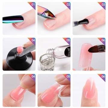 Набор LUX для акрилового геля Crimper Template Brush