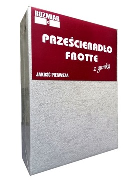 PRZEŚCIERADŁO FROTTE Z GUMKĄ 100/200 GRUBE SZARY
