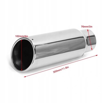 Автомобильная выхлопная труба из нержавеющей стали 80 мм /