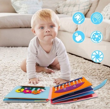 ОБРАЗОВАТЕЛЬНАЯ МОНТЕССОРИ СЕНСОРНАЯ ИГРУШКА 3D КНИГА