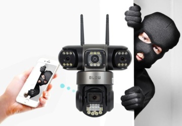 WIFI IP КАМЕРА 3 ОБЪЕКТИВА 6MP ПОВОРОТНЫЙ ОТКРЫТЫЙ УМНЫЙ ОБНАРУЖЕНИЯ ТРОЙНОЙ