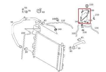 MERCEDES TŘÍDA A W168 VANEO W414 NÁDOBKA VYROVNÁVACÍ CHLADIČŮ