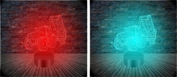 СВЕТОДИОДНЫЙ НОЧНИК 3D СВЕТОДИОДНЫЙ ТРАКТОР С ПРИЦЕПОМ СЕЛЬСКОХОЗЯЙСТВЕННЫЙ ТРАКТОР С ПУЛЬТОМ RGB