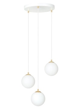 LAMPA WISZĄCA SUFITOWA ŻYRANDOL ZŁOTA KULE LED