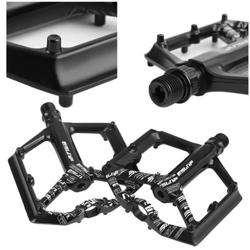 PEDAŁY ROWEROWE metalowe platformowe czarne aluminiowe MOCNE MTB BMX PINY