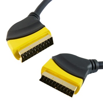 Kabel EURO-EURO eurozłącze SCART 21p przewód 7,5m