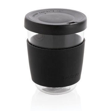 Szklany kubek podróżny Ukiyo 360 ml czarny