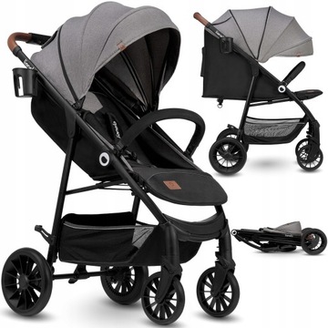 LIONELO lekki wózek spacerowy ZOEY Grey Stone