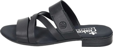 KLAPKI RIEKER - 900114-01 BLACK OBUWIE DAMSKIE