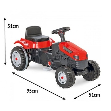 Педальный трактор Farmer GoTrac Трактор с бесшумными колесами