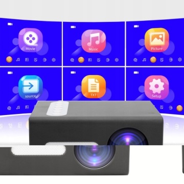 МИНИ-ДОМАШНИЙ ПРОЕКТОР ПОРТАТИВНЫЙ ПРОЕКТОР HDMI USB