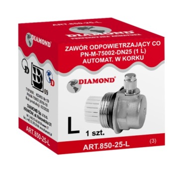 Автоматический воздухоотводчик Diamond ART.850-25-L