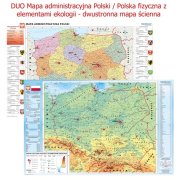 DUO Mapa administracyjna Polski / Polska fizyczna
