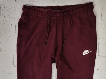 NIKE Fleece Dresy Damskie Spodnie Dresowe Ściągacze S/M