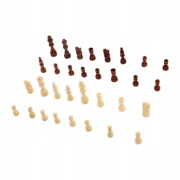 32 шт. ДЕРЕВЯННЫЕ ШАХМАТНЫЕ ФИГУРЫ