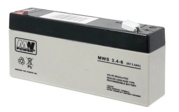 AKUMULATOR ŻELOWY BEZOBSŁUGOWY - MW 6V 3,4Ah