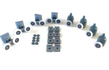 Komplet 8 rolek do kabiny prysznicowej kółka 25mm