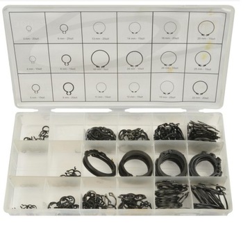 Zestaw pierścieni wewnętrznych Seeger'a 300szt GEK