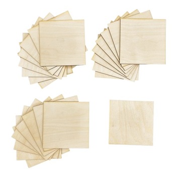 Drewniane Kwadraty Kwadrat Sklejka Baza 10cm x 10cm Scrapki Zestaw 25szt