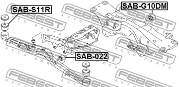 FEBEST SAB-G10DM LOŽISKO MECHANIZMUS DIFERENCIÁL