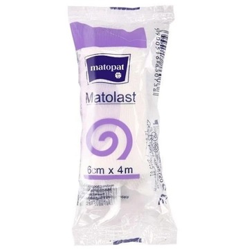 Matopat Matolast Bandaż elastyczny niejałowy 6cm x 4m 1SZT.