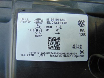 LEVÝ SVĚTLO SVĚTLOMET VW UP 1S1941015AB EU