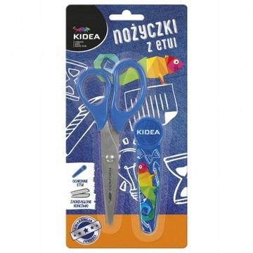 SZKOLNE NOŻYCZKI DLA DZIECI DO CIĘCIA PAPIERU ETUI