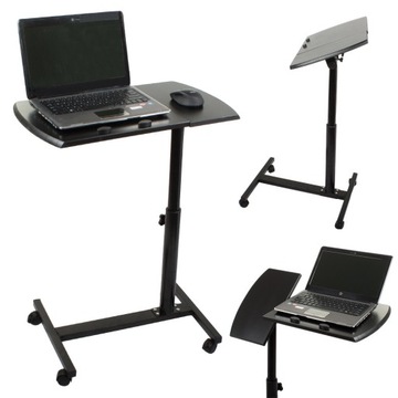 STOLIK POD LAPTOPA NA KÓŁKACH REGULOWANY BIURKO