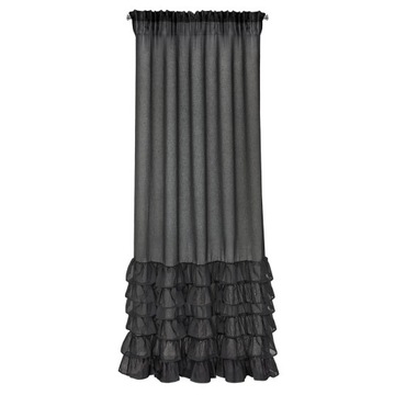 Готовая штора ДОЛЛИ с рюшами, этамин белый 140Х250 лента EUROFIRANY HIT