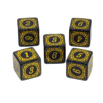 НАБОР ИЗ 2 КУБИКОВ ДЛЯ РПГ D6, ШЕСТИГРАННЫЙ ХРАМ СВЕТА, 1,6 СМ.