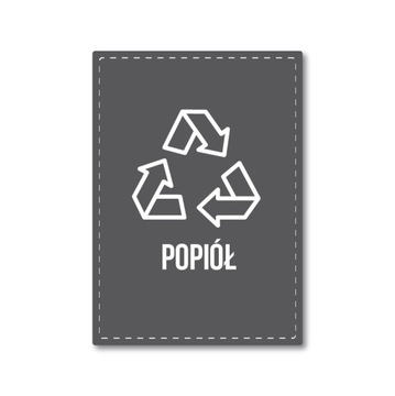 Naklejka recykling segregacja PAPIER 10 x 21 cm