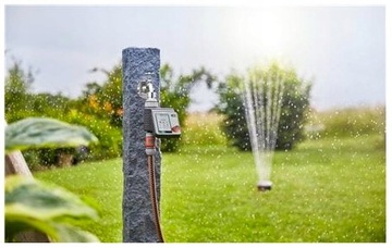 Главный контроллер полива Gardena, делитель водопроводной воды с батарейным питанием