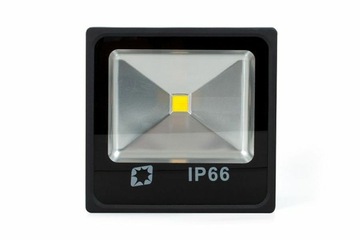 ABILITE Naświetlacz LED EM IP66 B.ZIMNY 50W/230V OBUD. PŁASKA CZARNA