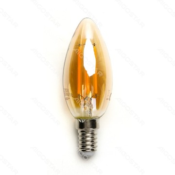 Żarówka LED FILAMENT C35 4W E14 2200K BURSZTYNOWA