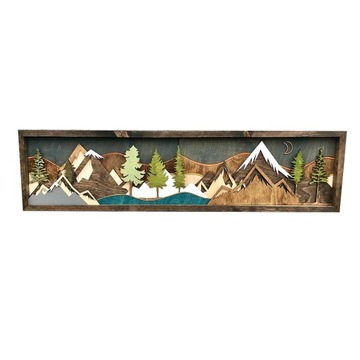 Krajobraz Drewno Wall Art Home Decor Malarstwo