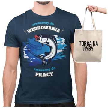 KOSZULKA WĘDKARSKIE WĘDKARSKA NA RYBY TORBA GRATIS