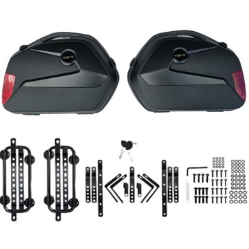 KUFRY BOCZNE 2 SZTUKI ABS ODBLASK STELAŻE UNIWERSALNE YAMAHA FAZER 600 1000