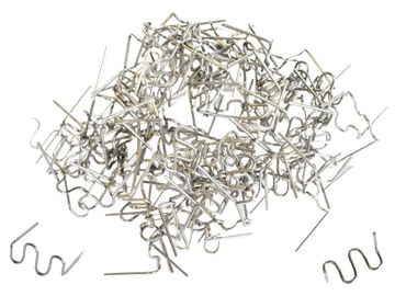 ZSZYWKI DO SPAWARKI ZGRZEWARKI PLASTIKU Zestaw 100 sztuk duża fala 0,8 mm
