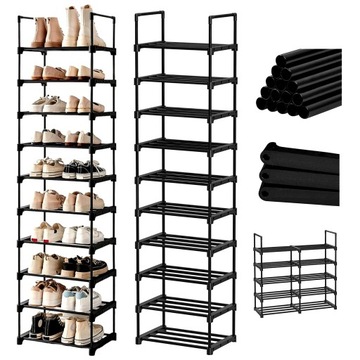 Szafka na buty Songmics 46,02 x 174,02 x 30,02 cm czarny
