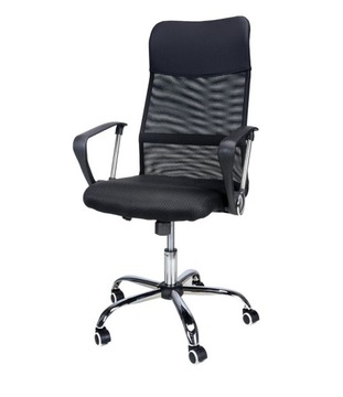 Fotel obrotowy Proline czarny ergonomiczny Chrom Premium