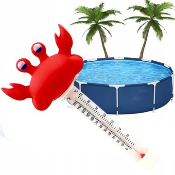 PŁYWAJĄCY TERMOMETR DO BASENU BASENOWY KRAB DO WODY TEMPERATURA JACUZZI