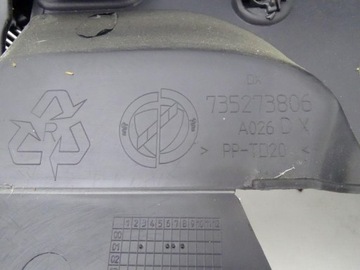 FIAT STILO 01-07 DRŽÁKY POLIČKY PRAVÝ ZADNÍ 5D HB