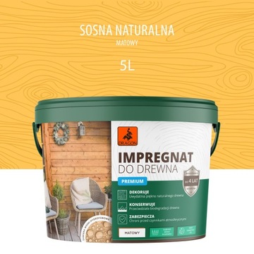 Impregnat do drewna PREMIUM 5L SOSNA NATURAL