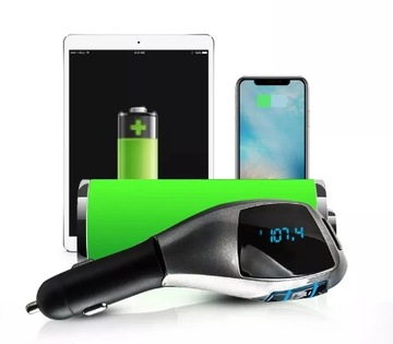 АУДИОПЕРЕДАТЧИК BLUETOOTH MP3 BT SD TF БЫСТРОЕ ЗАРЯДНОЕ УСТРОЙСТВО USB FM РАДИО