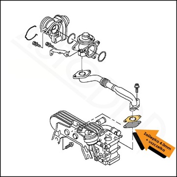 Заглушка EGR 4,0 мм 1.9 TDI VW AUDI SKODA SEAT